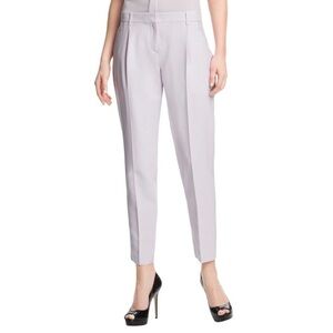 Theory RINA Menton Crop Silk Pants Trousers in Purple Moon size 8
